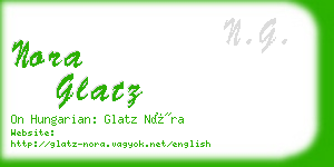nora glatz business card